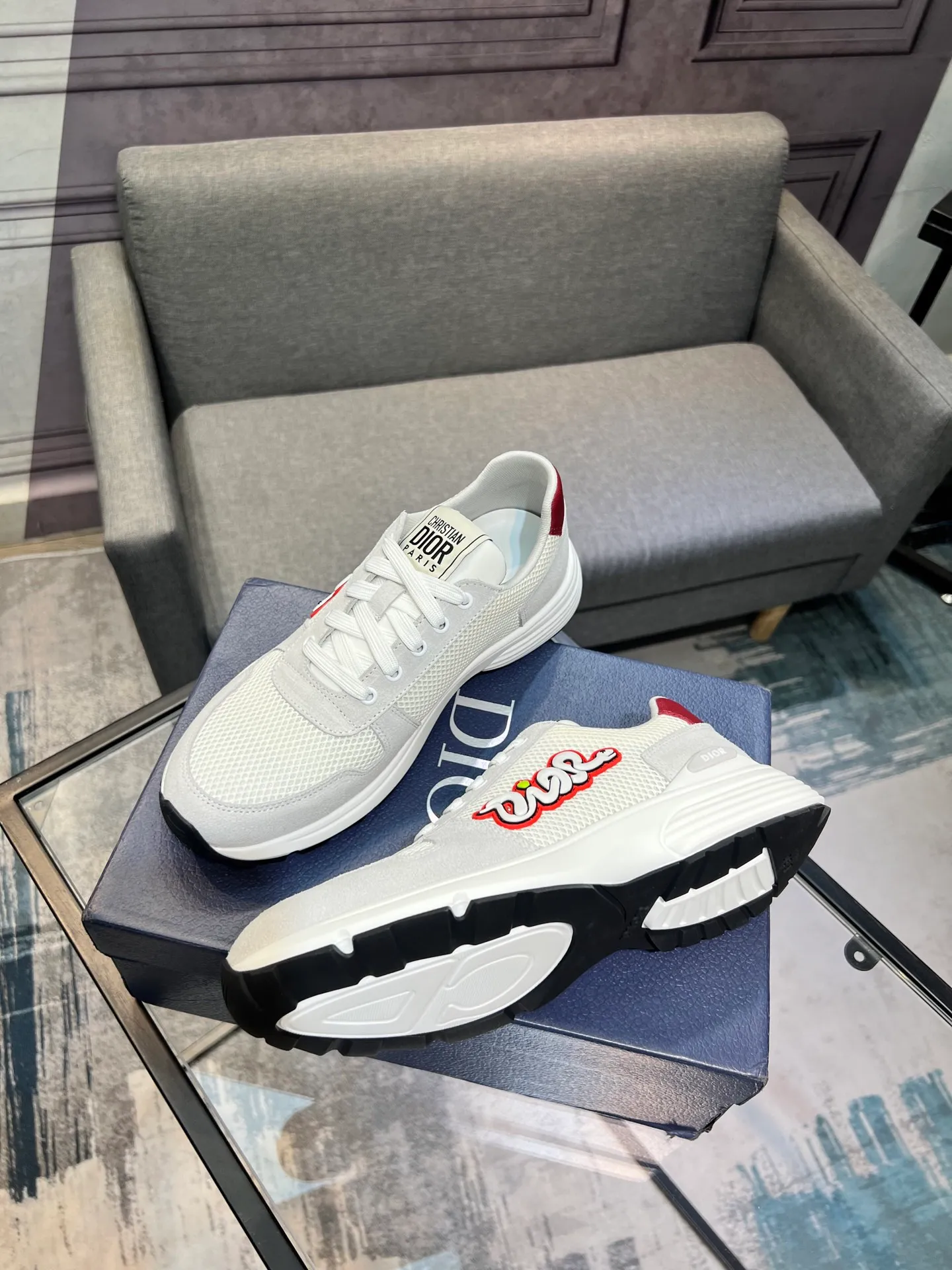 Men's shoes 💰420 [Dior] popular men's shoes, imported mesh splicing material, really inside. Original sole provided by the original factory, 38-45 (45 customized, non-refundable)